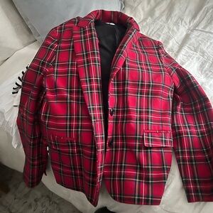 J. Crew Vibrant Red Plaid Jacket